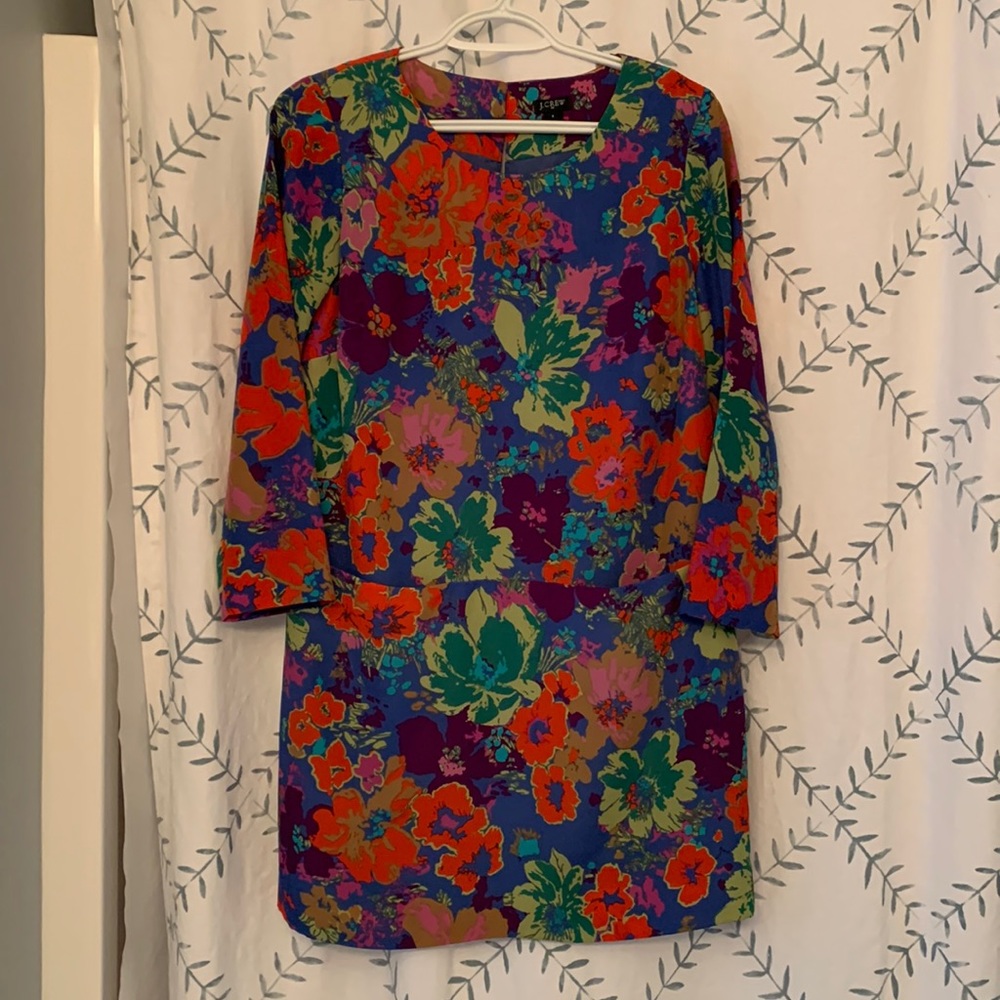 J.crew. Floral shift dress.